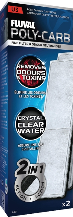 Fluval Poly/Carbon Cartridge 2 pack U3 - (126.2491) in the group HOME, HOUSEHOLD & GARDEN / Pet Accessories / Aquarium accessories at TP E-commerce Nordic AB (D10785)