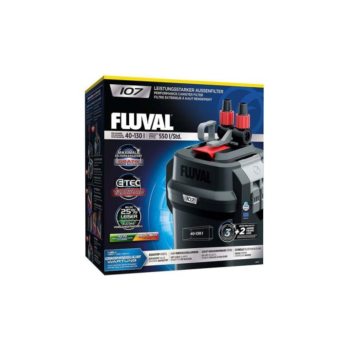 Fluval Canister Filter 107 550l/H - (126.4107) in the group HOME, HOUSEHOLD & GARDEN / Pet Accessories / Aquarium accessories at TP E-commerce Nordic AB (D10842)