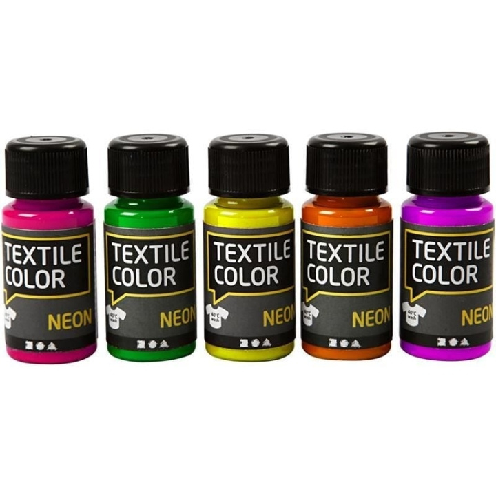 Creative Toys Textile Color - Neon 5 x 50 ml. (342280) in the group Sport, leisure & Hobby / Hobby / Hobby colors / Revell / Color set at TP E-commerce Nordic AB (D10887)