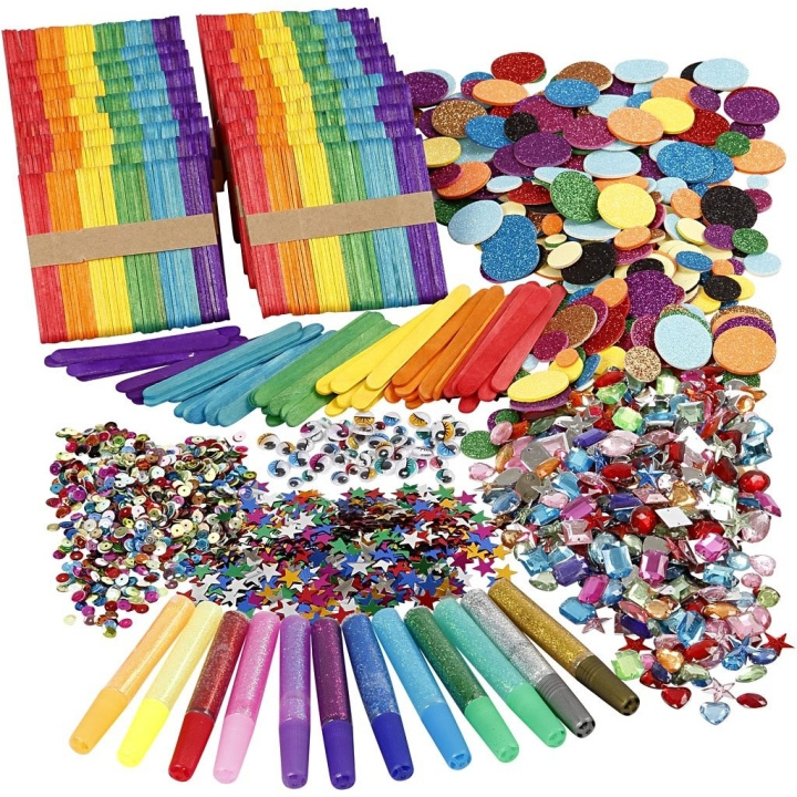 Creative Toys DIY Kit - Glitter & Wood Sticks Mega Set (97435) in the group TOYS, KIDS & BABY PRODUCTS / Toys / Crafts at TP E-commerce Nordic AB (D10938)