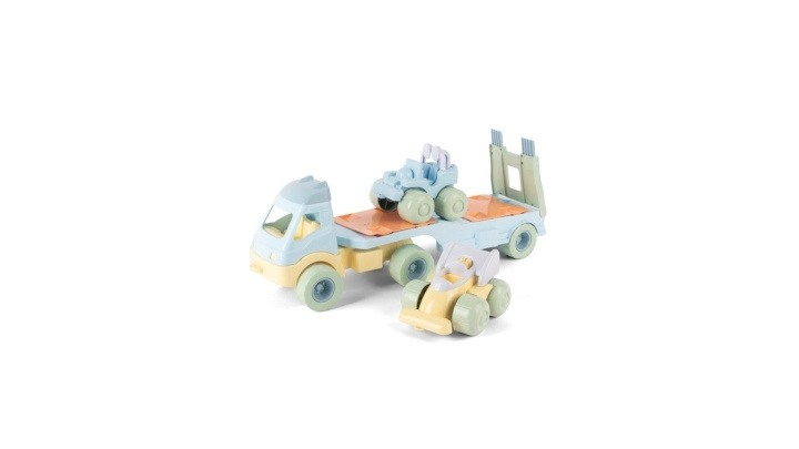 Dantoy Pastel Recycled - Truck with 2 Cars and Plastic Wheels (2788) in the group TOYS, KIDS & BABY PRODUCTS / Toys / Play set at TP E-commerce Nordic AB (D10974)