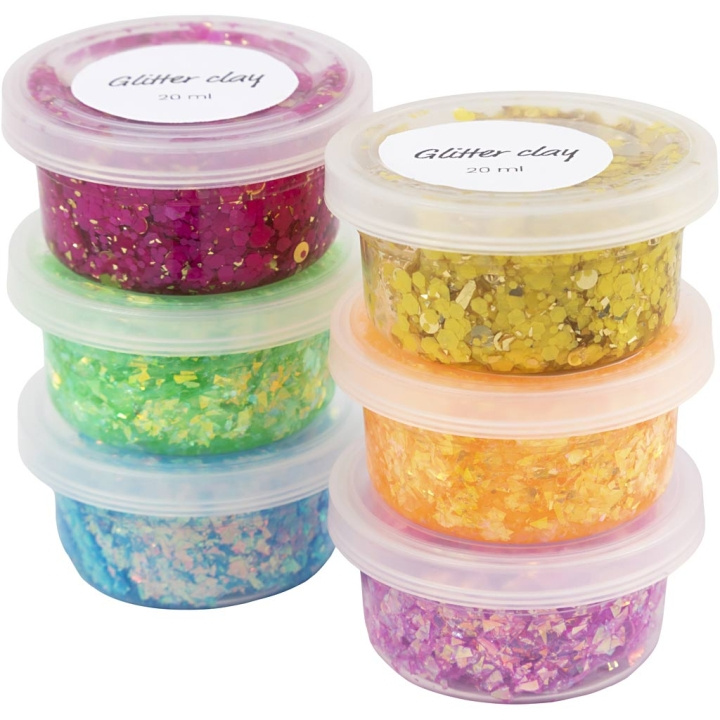 Creative Toys DIY Kit - Glitter Clay 6 pcs. (78746) in the group TOYS, KIDS & BABY PRODUCTS / Toys / Crafts at TP E-commerce Nordic AB (D10998)