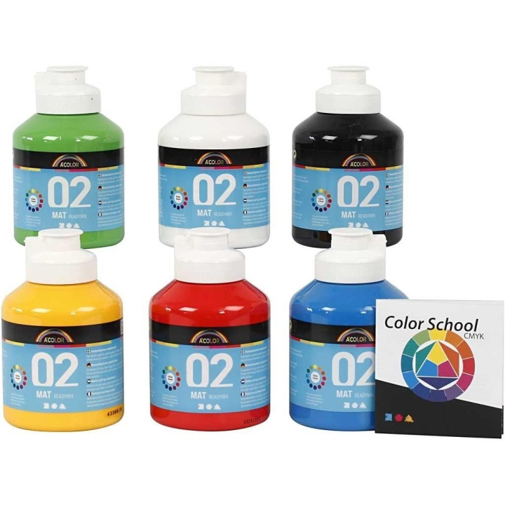 Creative Toys A-Color - Acrylic Paint - Matt - 6 x 500 ml (32132) in the group Sport, leisure & Hobby / Hobby / Paint & Draw / Artist Colors / Acrylic at TP E-commerce Nordic AB (D11150)