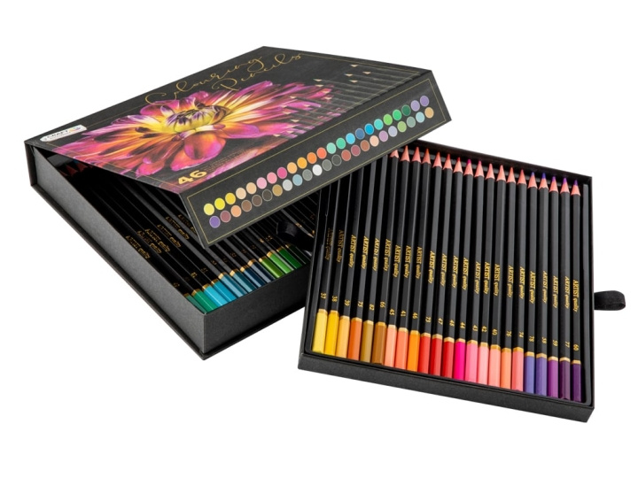 CRAFT sensations Colouring pencils in box 46 pcs (CR1531) in the group Sport, leisure & Hobby / Hobby / Paint & Draw / Pencils, crayons & ink at TP E-commerce Nordic AB (D11250)