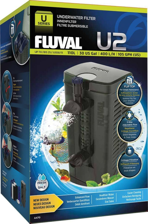 Fluval Internal Filter U2 400L/H For Aquariums <110L - (126.2470) in the group HOME, HOUSEHOLD & GARDEN / Pet Accessories / Aquarium accessories at TP E-commerce Nordic AB (D11263)