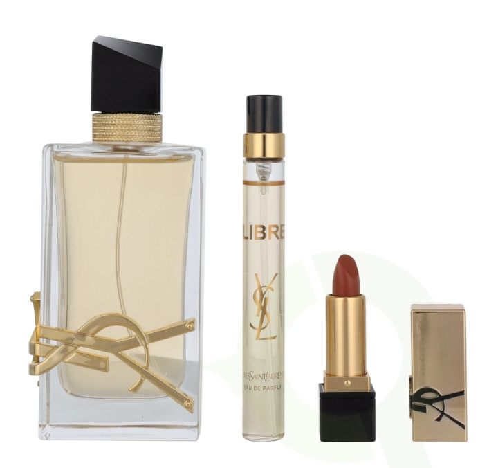 Yves Saint Laurent YSL Libre Giftset 101.3 ml Edp Spray 90ml/Edp Travel Spray 10ml/Mini Rouge Lipstick Shade Nude Muse 1,3gr in the group BEAUTY & HEALTH / Gift sets / Gift sets for her at TP E-commerce Nordic AB (D11800)