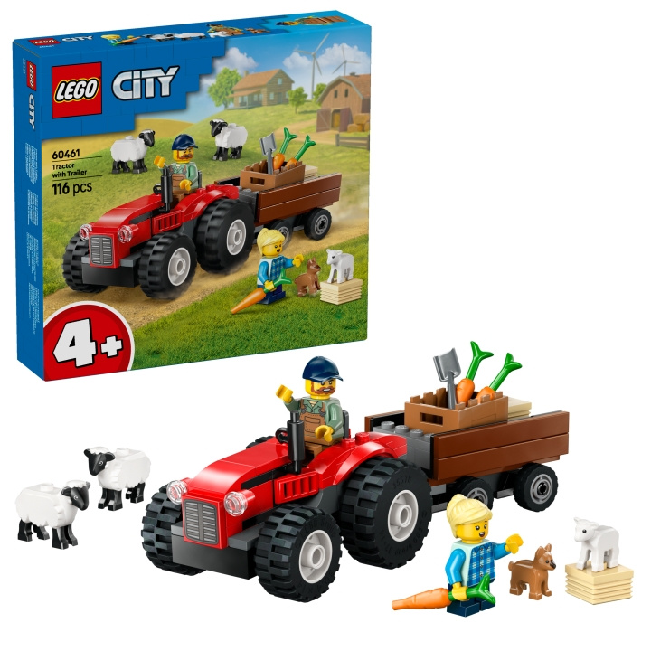 LEGO LEGO City - Red Farm Tractor with Trailer & Sheep (60461) in the group TOYS, KIDS & BABY PRODUCTS / Toys / Building toys / Lego at TP E-commerce Nordic AB (D12298)