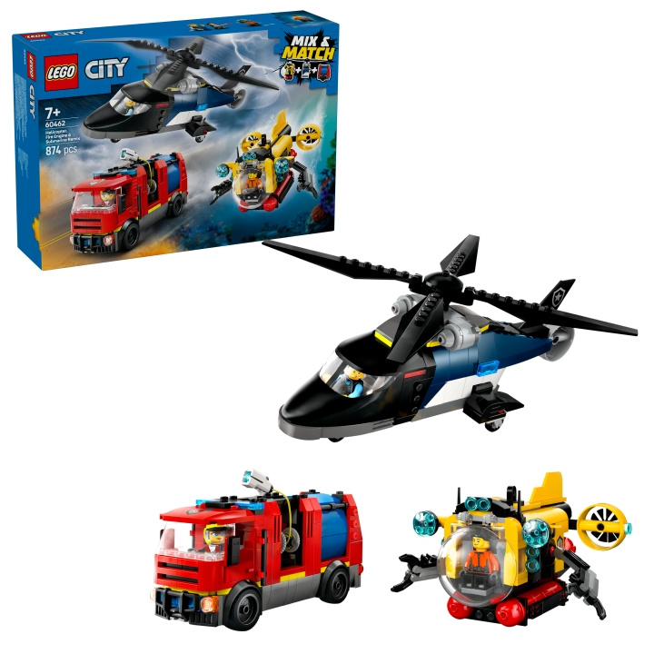 LEGO LEGO City - Helicopter, Fire Engine & Submarine (60462) in the group TOYS, KIDS & BABY PRODUCTS / Toys / Building toys / Lego at TP E-commerce Nordic AB (D12299)