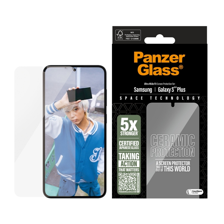 PanzerGlass Ceramic Screen Protector Samsung Galaxy S25 Plus - Ultra-Wide Fit in the group SMARTPHONE & TABLETS / Phone cases / Samsung at TP E-commerce Nordic AB (D12456)