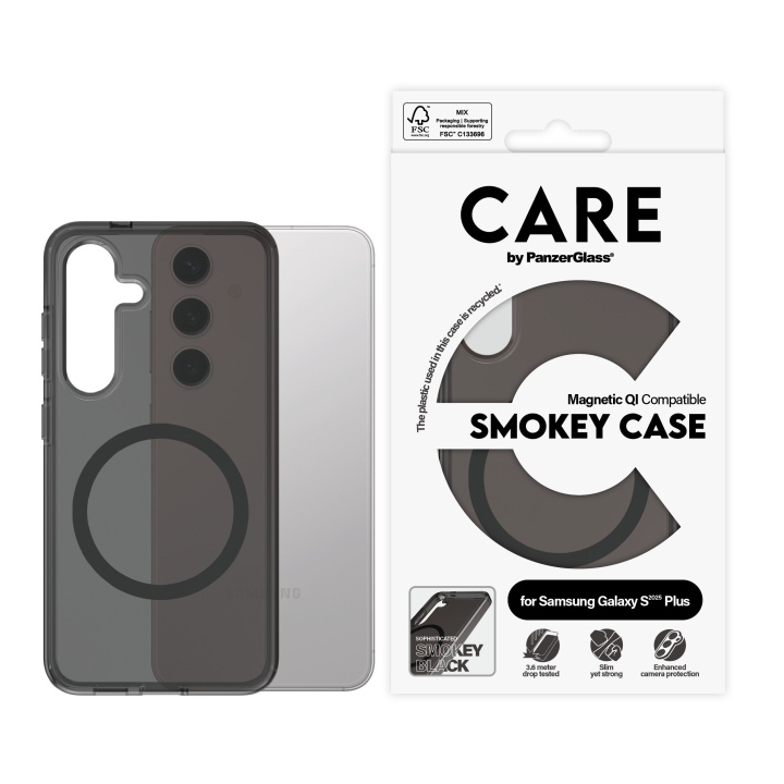 PanzerGlass CARE by PanzerGlass - Flagship Case Urban Combat Smokey w. Black Qi Compatible Samsung Galaxy S25 in the group SMARTPHONE & TABLETS / Phone cases / Samsung at TP E-commerce Nordic AB (D12465)