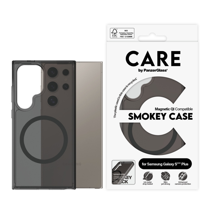 PanzerGlass CARE by PanzerGlass - Flagship Case Urban Combat Smokey w. Black Qi Compatible Samsung Galaxy S25 in the group SMARTPHONE & TABLETS / Phone cases / Samsung at TP E-commerce Nordic AB (D12467)