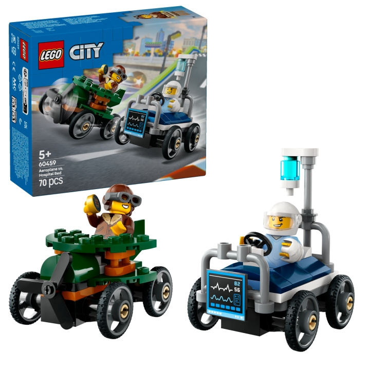 LEGO LEGO City - Race Car Pack: Aeroplane vs. Hospital Bed (60459) in the group TOYS, KIDS & BABY PRODUCTS / Toys / Building toys / Lego at TP E-commerce Nordic AB (D12513)