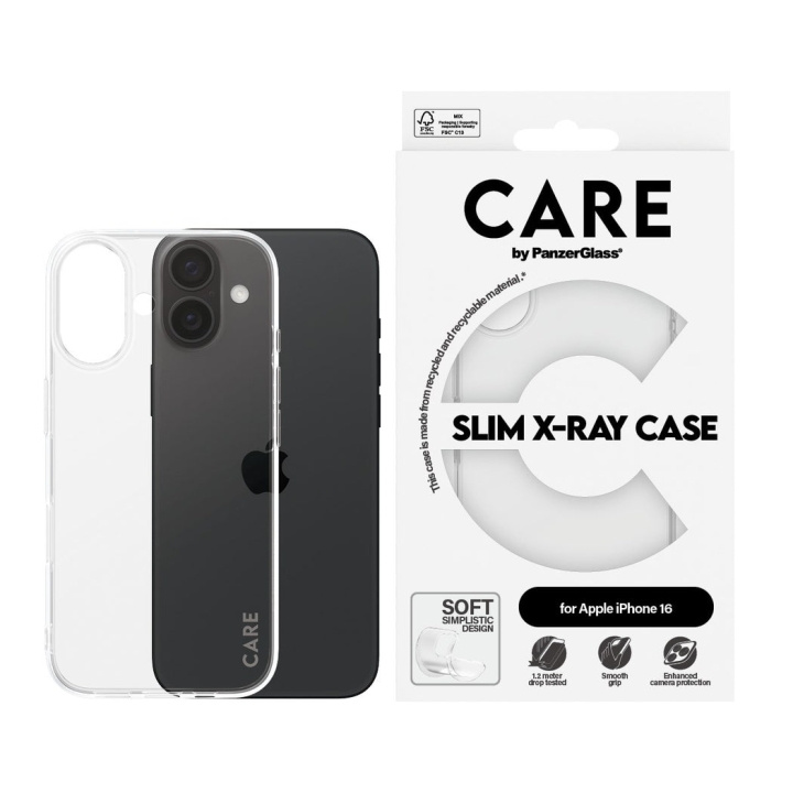 CARE by PanzerGlass - Case - Transparent - iPhone 16 in the group SMARTPHONE & TABLETS / Phone cases / Apple / iPhone 16 at TP E-commerce Nordic AB (D12566)