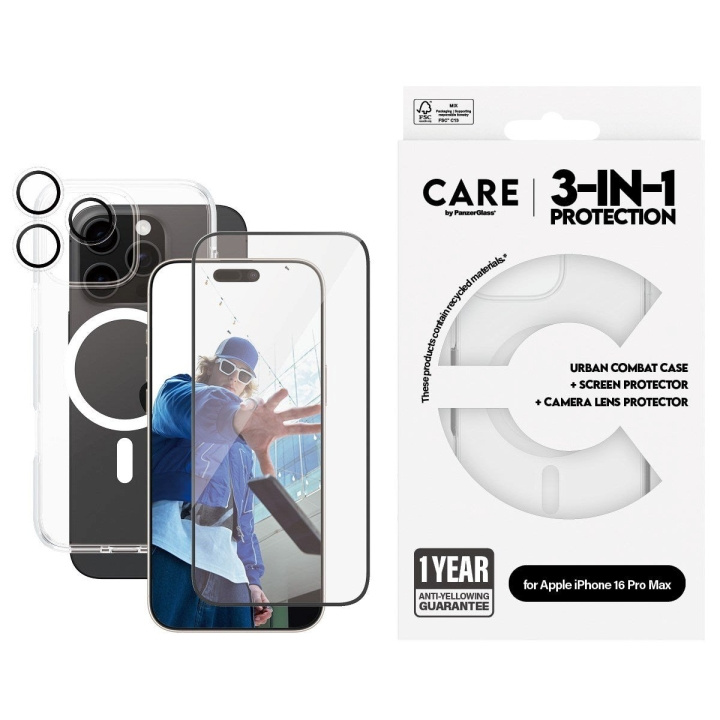 CARE by PanzerGlass - Flagship 3-in-1 Bundle - iPhone 16 Pro Max in the group SMARTPHONE & TABLETS / Phone cases / Apple / iPhone 16 at TP E-commerce Nordic AB (D12609)