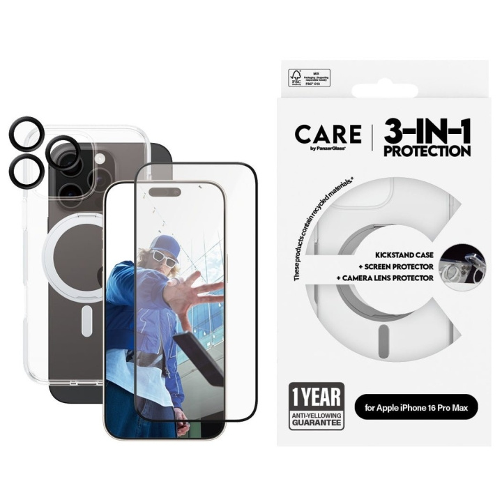 CARE by PanzerGlass - Feature 3-in-1 Ceramic Bundle - iPhone 16 Pro Max in the group SMARTPHONE & TABLETS / Phone cases / Apple / iPhone 16 at TP E-commerce Nordic AB (D12610)