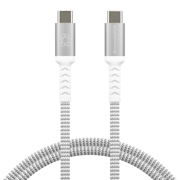 dbramante1928 Braided USB-C to USB-C Cable - 1.2m - Grey in the group COMPUTERS & PERIPHERALS / Computer cables / USB / USB-C at TP E-commerce Nordic AB (D12636)