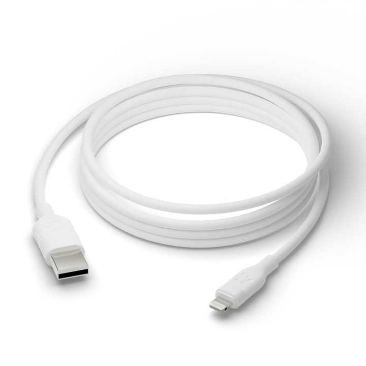 dbramante1928 Re-charge - Cable - USB-A to MFI Lightning, TPE, 1.2m - White in the group SMARTPHONE & TABLETS / Chargers & Cables / Cables / Cables Lightning at TP E-commerce Nordic AB (D12692)