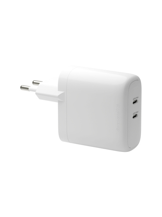 dbramante1928 Re-charge - EU Wall Charger - 2x USB-C 45W - White in the group SMARTPHONE & TABLETS / Chargers & Cables / Wall charger / Wall charger USB-C at TP E-commerce Nordic AB (D12815)