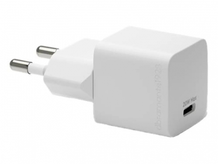 dbramante1928 Re-charge - Wall Charger GaN - USB-C 20W EU - White in the group SMARTPHONE & TABLETS / Chargers & Cables / Wall charger / Wall charger USB-C at TP E-commerce Nordic AB (D12824)