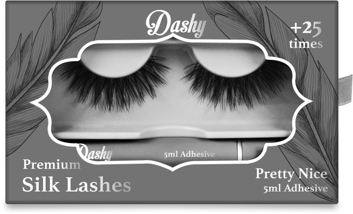 Dashy Premium Silk Lashes + 5 ml Adhesive Pretty Nice in the group BEAUTY & HEALTH / Makeup / Eyes & Eyebrows / False eyelashes at TP E-commerce Nordic AB (D12905)