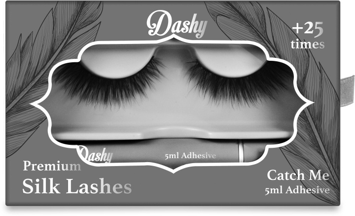 Dashy Premium Silk Lashes + 5 ml Adhesive Catch Me in the group BEAUTY & HEALTH / Makeup / Eyes & Eyebrows / False eyelashes at TP E-commerce Nordic AB (D12906)