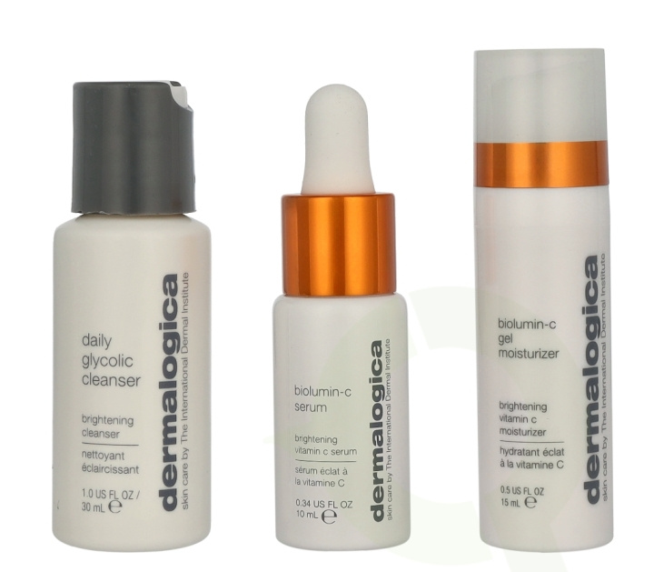 Dermalogica Daily Brightness Boosters Skin Set 55 ml Biolumin-C Serum 10ml/Biolumin-C Moisturizer 15ml/Daily Glycolic Cleanser 30ml in the group BEAUTY & HEALTH / Skin care / Face / Day cream at TP E-commerce Nordic AB (D13147)