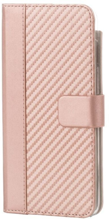 Wave BookCase Carbon protective case, iPhone 8 Plus / 7 Plus / 6S Plus / 6 Plus, rose gold in the group SMARTPHONE & TABLETS / Phone cases / Apple / iPhone 8 Plus at TP E-commerce Nordic AB (D13245)