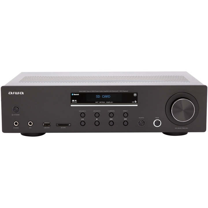 AIWA Förstärkare med Bluetooth 2 x 60 Watt RMS Svart in the group HOME ELECTRONICS / Audio & Picture / Home cinema, Hifi & Portable / Amplifier & Receiver at TP E-commerce Nordic AB (D13539)