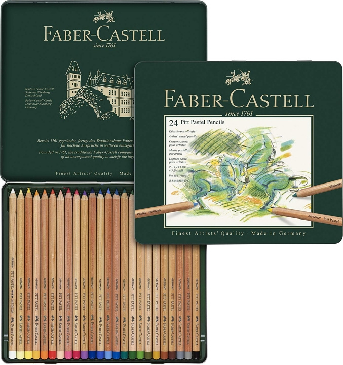 Faber-Castell Colour pencil Pitt Pastel tin of 24 (112124) in the group Sport, leisure & Hobby / Hobby / Paint & Draw / Pencils, crayons & ink at TP E-commerce Nordic AB (D13663)