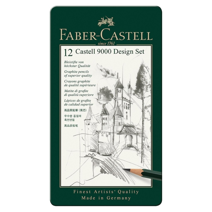 Faber-Castell Graphite pencil Castell 9000 Art set (119065) in the group Sport, leisure & Hobby / Hobby / Paint & Draw / Pencils, crayons & ink at TP E-commerce Nordic AB (D13665)