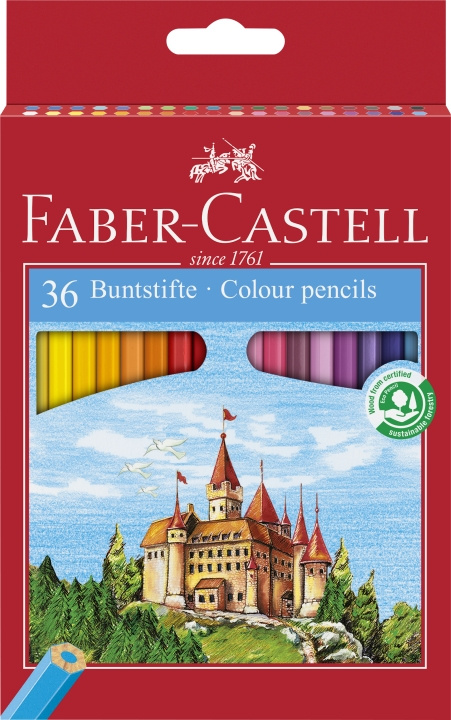 Faber-Castell Colour pencil Castle (36 pcs) (120136) in the group Sport, leisure & Hobby / Hobby / Paint & Draw / Pencils, crayons & ink at TP E-commerce Nordic AB (D13738)