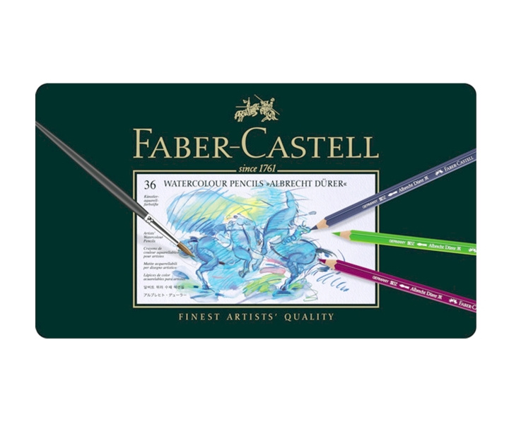 Faber-Castell Albrecht Dürer Watercolour pencils - Tinbox of 36 (117536) in the group Sport, leisure & Hobby / Hobby / Paint & Draw / Pencils, crayons & ink at TP E-commerce Nordic AB (D13749)