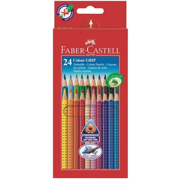 Faber-Castell 24 Colour Grip 2001 pencils (112424) in the group Sport, leisure & Hobby / Hobby / Paint & Draw / Pencils, crayons & ink at TP E-commerce Nordic AB (D13751)