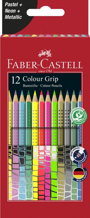 Faber-Castell 12 Colour Pencil Colour Grip Special Pastel-Neon Box (201569) in the group Sport, leisure & Hobby / Hobby / Paint & Draw / Pencils, crayons & ink at TP E-commerce Nordic AB (D13752)