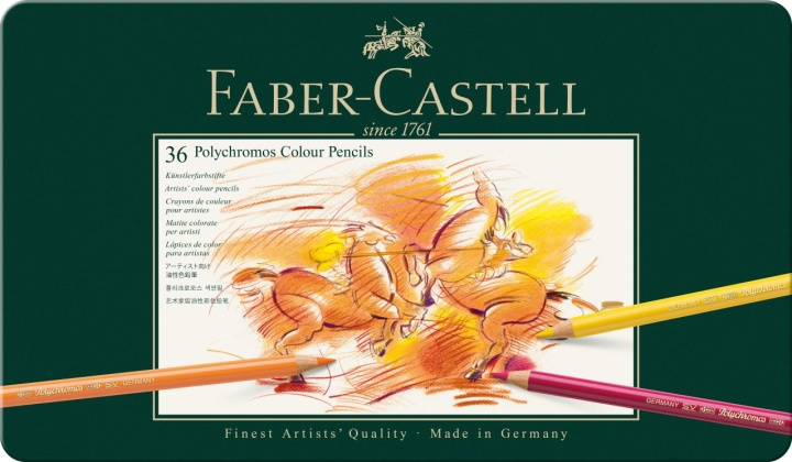 Faber-Castell Polychromos colour pencil, tin of 36 (110036) in the group Sport, leisure & Hobby / Hobby / Paint & Draw / Pencils, crayons & ink at TP E-commerce Nordic AB (D13791)