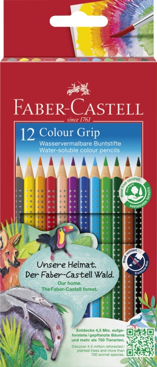 Faber-Castell Pencil Colour Grip box (12 pcs) (112412) in the group Sport, leisure & Hobby / Hobby / Paint & Draw / Pencils, crayons & ink at TP E-commerce Nordic AB (D13793)