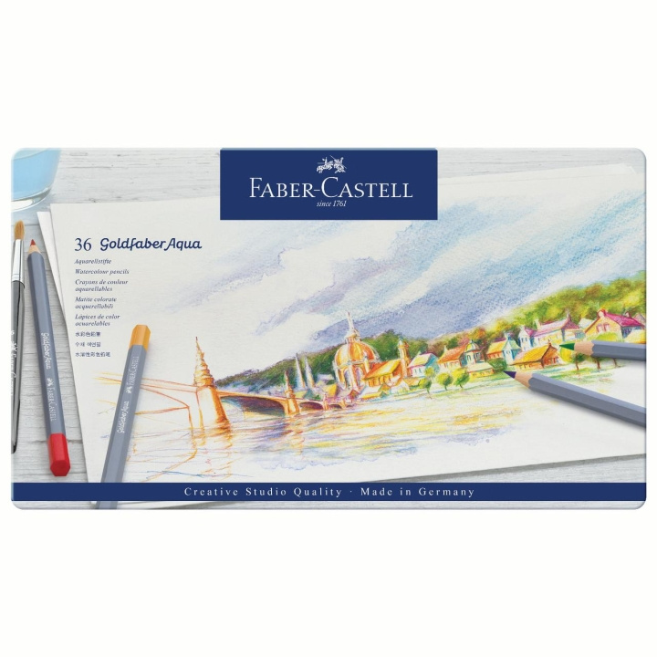 Faber-Castell Goldfaber akvarel tin, 36 pc (114636) in the group Sport, leisure & Hobby / Hobby / Paint & Draw / Pencils, crayons & ink at TP E-commerce Nordic AB (D13800)