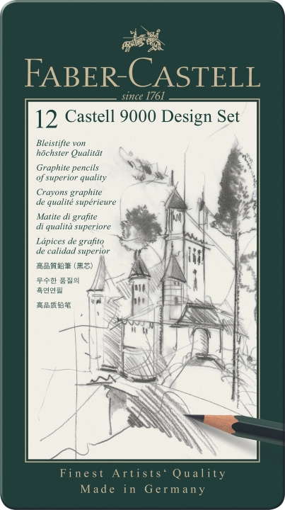 Faber-Castell Graphite pencil Castell 9000 Design set (119064) in the group Sport, leisure & Hobby / Hobby / Paint & Draw / Pencils, crayons & ink at TP E-commerce Nordic AB (D13841)