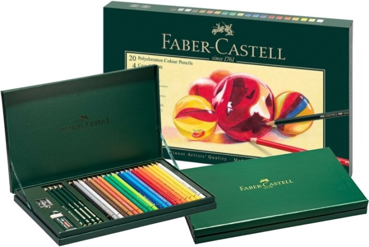 Faber-Castell Polychromos Gift set + accessories in the group Sport, leisure & Hobby / Hobby / Paint & Draw / Pencils, crayons & ink at TP E-commerce Nordic AB (D13888)