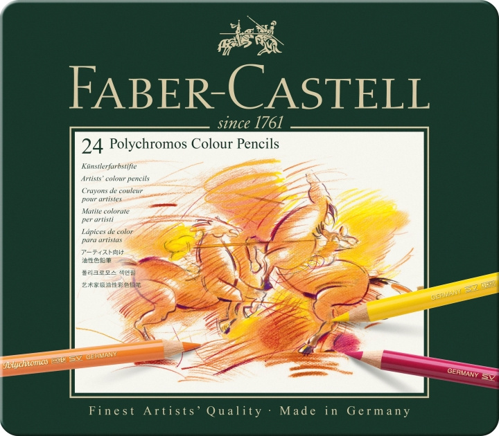 Faber-Castell Polychromos colour pencil, tin of 24 (110024) in the group Sport, leisure & Hobby / Hobby / Paint & Draw / Pencils, crayons & ink at TP E-commerce Nordic AB (D13905)