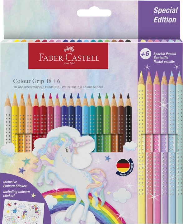 Faber-Castell CP Colour Grip unicorn 18+6 (201543) in the group Sport, leisure & Hobby / Hobby / Paint & Draw / Pencils, crayons & ink at TP E-commerce Nordic AB (D13934)