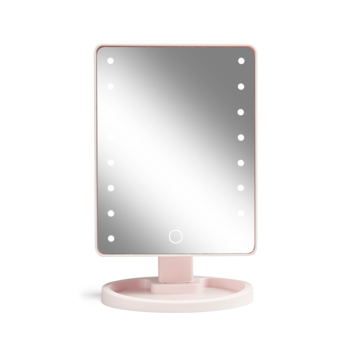 Gillian Jones Hollywood mirror with Touch, LED light and USB-C - Rosa in the group BEAUTY & HEALTH / Makeup / Make up mirror at TP E-commerce Nordic AB (D13968)