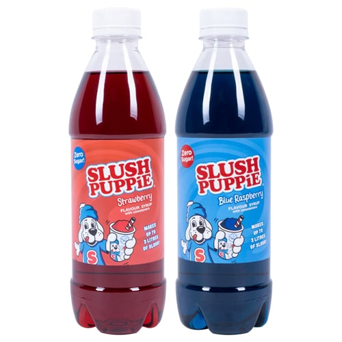 Fizz Creations SLUSH PUPPiE Zero Sugar 2 pack Syrups – Blue Raspberry & Strawberry – 500ml in the group HOME, HOUSEHOLD & GARDEN / Kitchen utensils / Wine & Drink accessories at TP E-commerce Nordic AB (D14057)