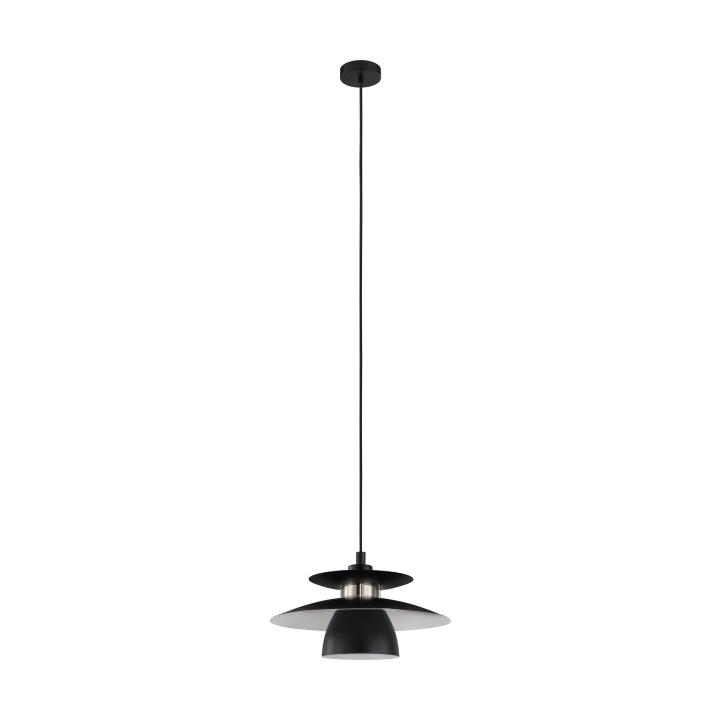 Eglo BRENDA PENDANT - BLACK - Ø320, satineret nikkel in the group HOME ELECTRONICS / Lighting / Ceiling lights at TP E-commerce Nordic AB (D14064)