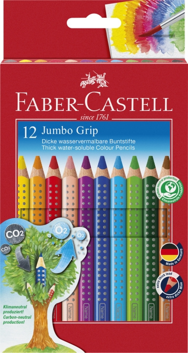 Faber-Castell Coloured Pencil Jumbo Grip 12 pcs (110912) in the group Sport, leisure & Hobby / Hobby / Paint & Draw / Pencils, crayons & ink at TP E-commerce Nordic AB (D14172)