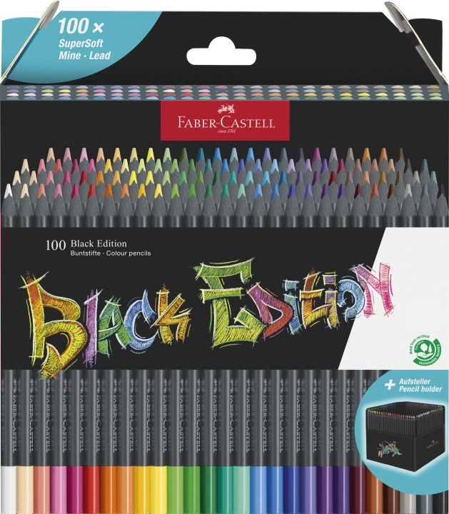 Faber-Castell Colour pencils Black Edition (100 pcs) (116411) in the group Sport, leisure & Hobby / Hobby / Paint & Draw / Pencils, crayons & ink at TP E-commerce Nordic AB (D14177)