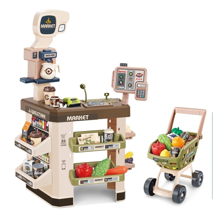 GA-Toys Supermarket w/Shopping Cart & 60 accessories (16140) in the group TOYS, KIDS & BABY PRODUCTS / Toys / Little home & Role play at TP E-commerce Nordic AB (D14187)