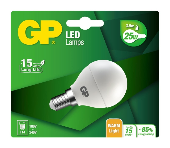 GP LED Lamp Mini Globe, E14, 3.5W (25W), 250lm in the group HOME ELECTRONICS / Lighting / LED lamps at TP E-commerce Nordic AB (D14193)