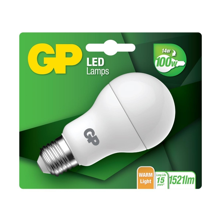 GP LED Lamp Classic, E27, 14W (100W), 1521lm in the group HOME ELECTRONICS / Lighting / LED lamps at TP E-commerce Nordic AB (D14220)