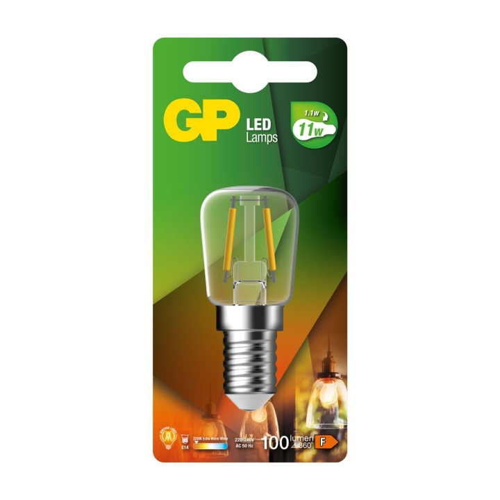 GP LED Lamp Filament, T25, E14, 1.1W (11W), 100lm in the group HOME ELECTRONICS / Lighting / LED lamps at TP E-commerce Nordic AB (D14227)